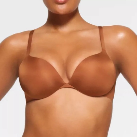 NWT Skims Women’s Ultimate Collection Push-Up Plunge Bra in Bronze - size 44D - Picture 1 of 6